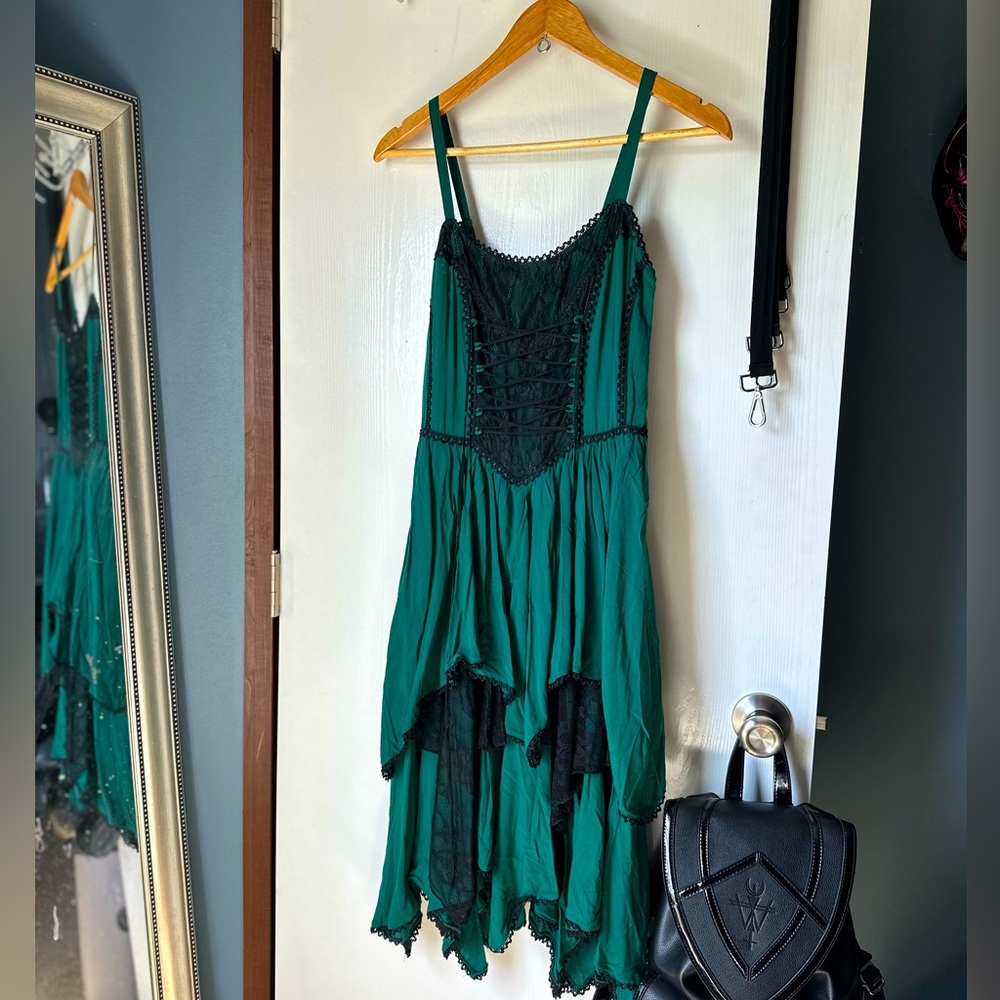 Dollskill Widow Garden Spells Layered Midi Dress S